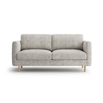 Canapea 2 locuri, Eden, Micadoni, 146x92x90 cm, tesatura structurata, bej melange