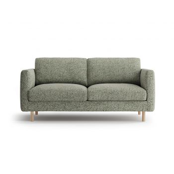 Canapea 2 locuri, Eden, Micadoni, 146x92x90 cm, tesatura structurata, verde muschi melanj
