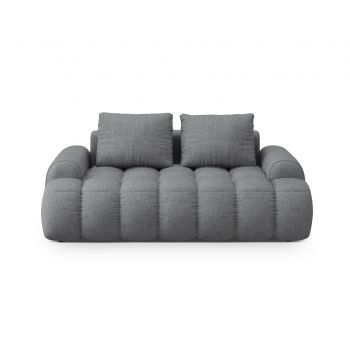 Canapea 2 locuri, Linz, Cosmopolitan Design, 175x100x84 cm, tesatura structurata, gri