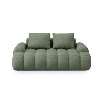 Canapea 2 locuri, Linz, Cosmopolitan Design, 175x100x84 cm, tesatura structurata, verde oliv inchis