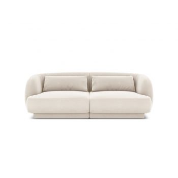 Canapea 2 locuri, Tulum, Cosmopolitan Design, 180x90x70 cm, catifea, bej deschis