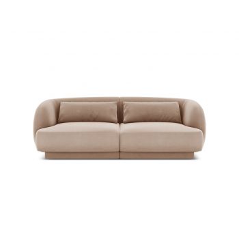 Canapea 2 locuri, Tulum, Cosmopolitan Design, 180x90x70 cm, catifea, bej