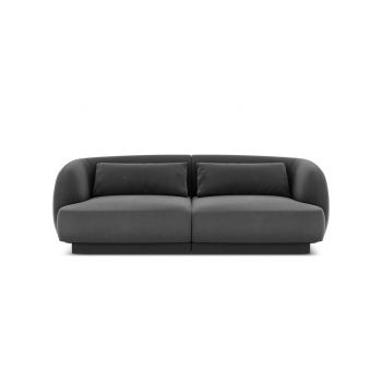 Canapea 2 locuri, Tulum, Cosmopolitan Design, 180x90x70 cm, catifea, gri