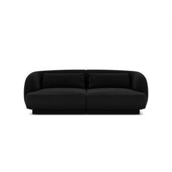 Canapea 2 locuri, Tulum, Cosmopolitan Design, 180x90x70 cm, catifea, negru