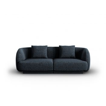 Canapea 2 locuri, Tulum, Cosmopolitan Design, 180x90x70 cm, tesatura chenille, albastru regal