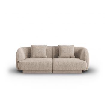 Canapea 2 locuri, Tulum, Cosmopolitan Design, 180x90x70 cm, tesatura chenille, bej