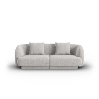 Canapea 2 locuri, Tulum, Cosmopolitan Design, 180x90x70 cm, tesatura chenille, gri deschis