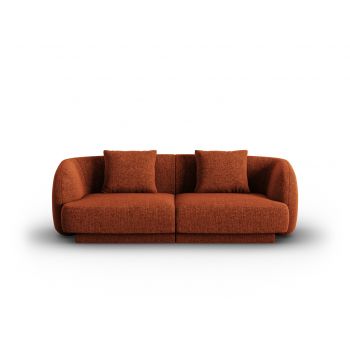 Canapea 2 locuri, Tulum, Cosmopolitan Design, 180x90x70 cm, tesatura chenille, teracota