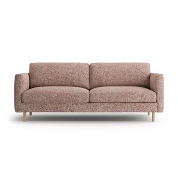 Canapea 3 locuri, Eden, Micadoni, 173x92x90 cm, tesatura structurata, roz melanj