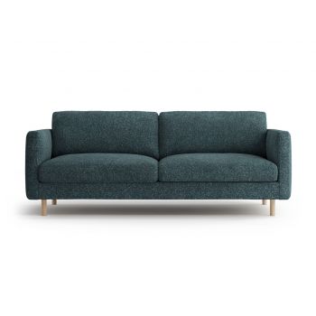Canapea 3 locuri, Eden, Micadoni, 173x92x90 cm, tesatura structurata, verde albastrui melanj