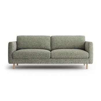Canapea 3 locuri, Eden, Micadoni, 173x92x90 cm, tesatura structurata, verde muschi melanj