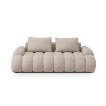 Canapea 3 locuri, Linz, Cosmopolitan Design, 200x100x84 cm, tesatura structurata, bej sand