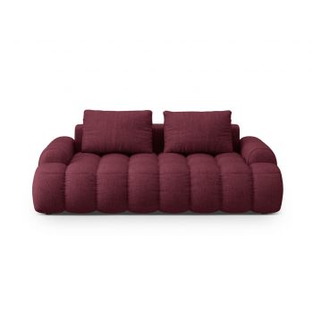Canapea 3 locuri, Linz, Cosmopolitan Design, 200x100x84 cm, tesatura structurata, bordo