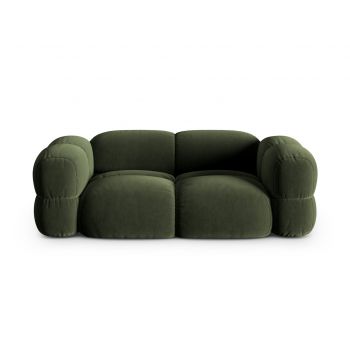Canapea 3 locuri, Loretto, Cosmopolitan Design, 210x100x68 cm, catifea, verde