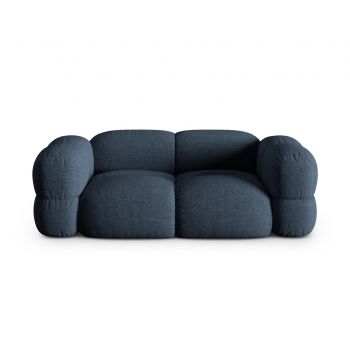Canapea 3 locuri, Loretto, Cosmopolitan Design, 210x100x68 cm, tesatura structurata, albastru inchis