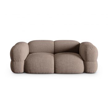 Canapea 3 locuri, Loretto, Cosmopolitan Design, 210x100x68 cm, tesatura structurata, cappuccino