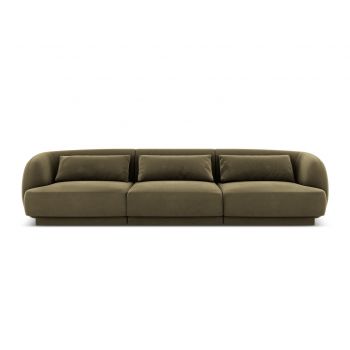 Canapea 3 locuri, Tulum, Cosmopolitan Design, 255x90x70 cm, catifea, verde