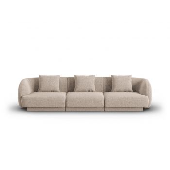 Canapea 3 locuri, Tulum, Cosmopolitan Design, 255x90x70 cm, tesatura chenille, bej