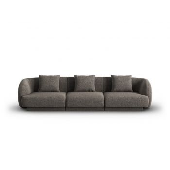 Canapea 3 locuri, Tulum, Cosmopolitan Design, 255x90x70 cm, tesatura chenille, gri