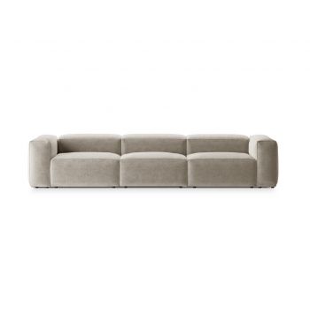 Canapea 4 locuri, Bergamo, Cosmopolitan Design, 364x108x70 cm, tesatura structurata, bej