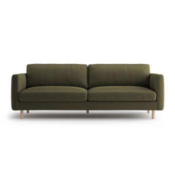 Canapea 4 locuri, Eden, Micadoni, 209x92x90 cm, catifea, verde muschi melanj