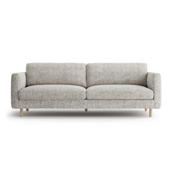 Canapea 4 locuri, Eden, Micadoni, 209x92x90 cm, tesatura structurata, bej melange