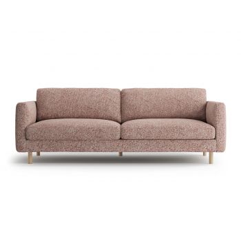 Canapea 4 locuri, Eden, Micadoni, 209x92x90 cm, tesatura structurata, roz melanj