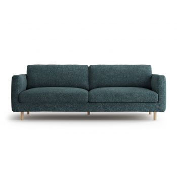 Canapea 4 locuri, Eden, Micadoni, 209x92x90 cm, tesatura structurata, verde albastrui melanj