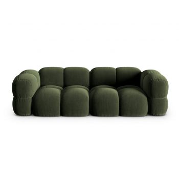 Canapea 4 locuri, Loretto, Cosmopolitan Design, 250x100x68 cm, catifea, verde