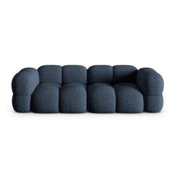Canapea 4 locuri, Loretto, Cosmopolitan Design, 250x100x68 cm, tesatura structurata, albastru inchis