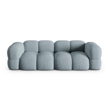 Canapea 4 locuri, Loretto, Cosmopolitan Design, 250x100x68 cm, tesatura structurata, albastru pastel