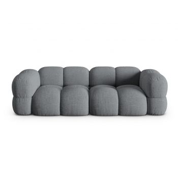 Canapea 4 locuri, Loretto, Cosmopolitan Design, 250x100x68 cm, tesatura structurata, gri