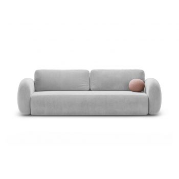 Canapea extensibila 3 locuri, Tonale, Cosmopolitan Design, 262x105x88 cm, catifea, gri