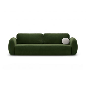 Canapea extensibila 3 locuri, Tonale, Cosmopolitan Design, 262x105x88 cm, catifea, verde army
