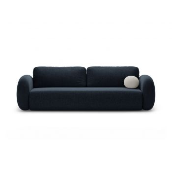 Canapea extensibila 3 locuri, Tonale, Cosmopolitan Design, 262x105x88 cm, tesatura chenille, albastru navy