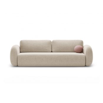 Canapea extensibila 3 locuri, Tonale, Cosmopolitan Design, 262x105x88 cm, tesatura chenille, bej inchis