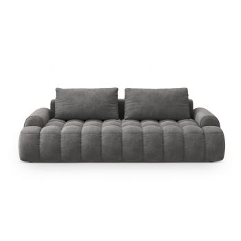 Canapea extensibila 4 locuri, Linz, Cosmopolitan Design, 250x100x84 cm, catifea, gri