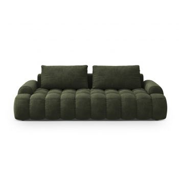 Canapea extensibila 4 locuri, Linz, Cosmopolitan Design, 250x100x84 cm, catifea, verde