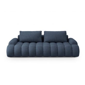 Canapea extensibila 4 locuri, Linz, Cosmopolitan Design, 250x100x84 cm, tesatura structurata, albastru inchis