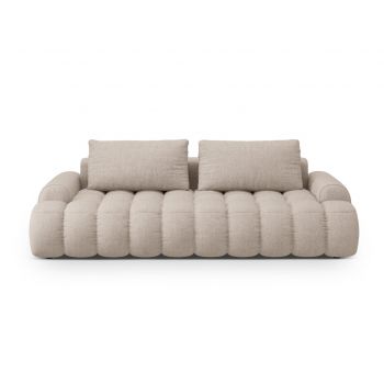 Canapea extensibila 4 locuri, Linz, Cosmopolitan Design, 250x100x84 cm, tesatura structurata, bej sand