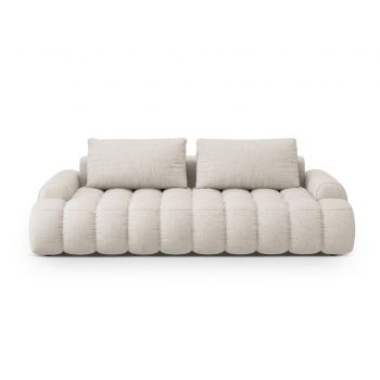 Canapea extensibila 4 locuri, Linz, Cosmopolitan Design, 250x100x84 cm, tesatura structurata, bej