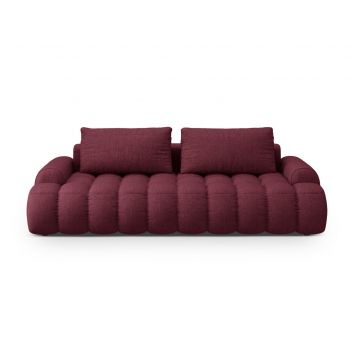 Canapea extensibila 4 locuri, Linz, Cosmopolitan Design, 250x100x84 cm, tesatura structurata, bordo