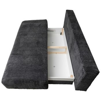CANAPEA EXTENSIBILĂ lemn, plastic, textil antracit