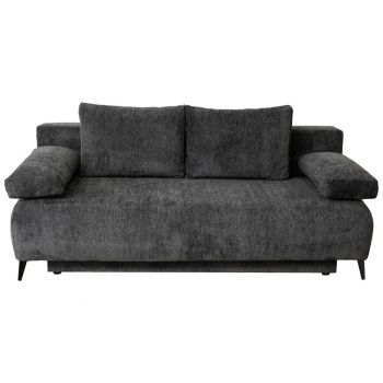 CANAPEA EXTENSIBILĂ lemn, plastic, textil antracit