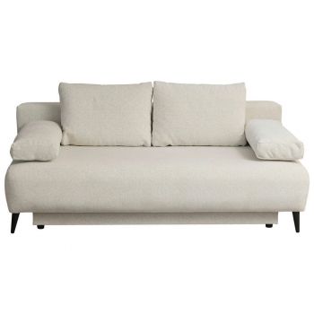 CANAPEA EXTENSIBILĂ lemn, plastic, textil bej