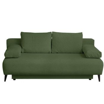CANAPEA EXTENSIBILĂ lemn, plastic, textil verde