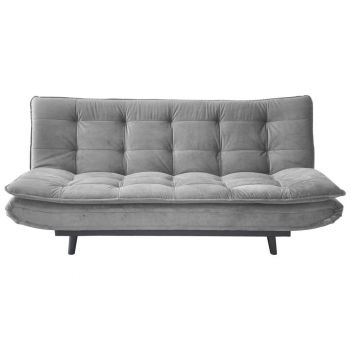 CANAPEA EXTENSIBILĂ metal, textil gri deschis