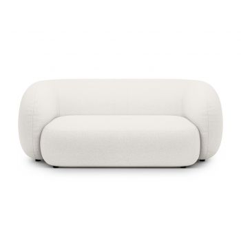 Canapea modulara 2 locuri, Kate, Micadoni, 183x99x76 cm, tesatura boucle, alb