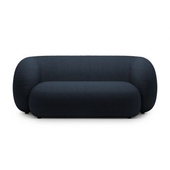 Canapea modulara 2 locuri, Kate, Micadoni, 183x99x76 cm, tesatura boucle, albastru inchis