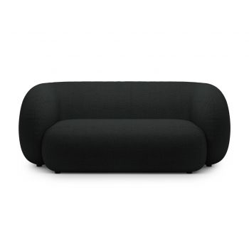 Canapea modulara 2 locuri, Kate, Micadoni, 183x99x76 cm, tesatura boucle, negru
